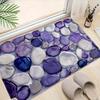 VIKAMA 2D Purple Pebble Carpet, A Soft And Comfortable Entrance Carpet, A Non-Slip Bathroom Mat, Home Decoration