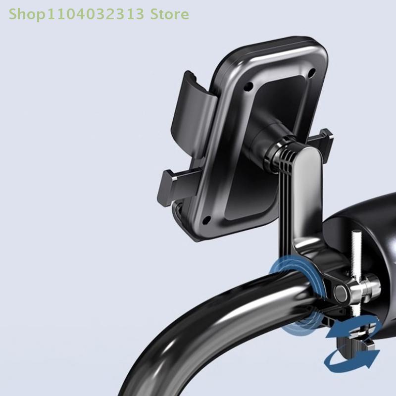 360 Rotatable Motorcycle Phone Mount Navigation Bracket Clip for Bicycle & Scooter Cycling Universal Motorbike Phone Holder