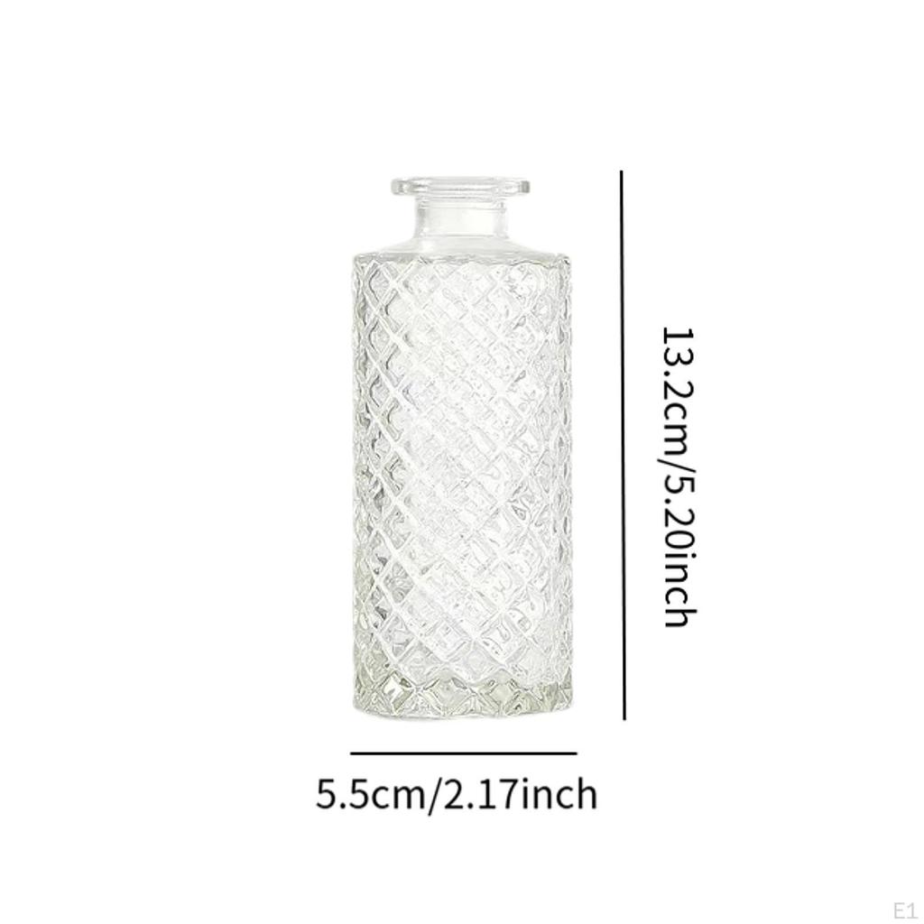 6 Glass Vases for Flowers, Mini Containers Arrangements, Table Decoration Interiors