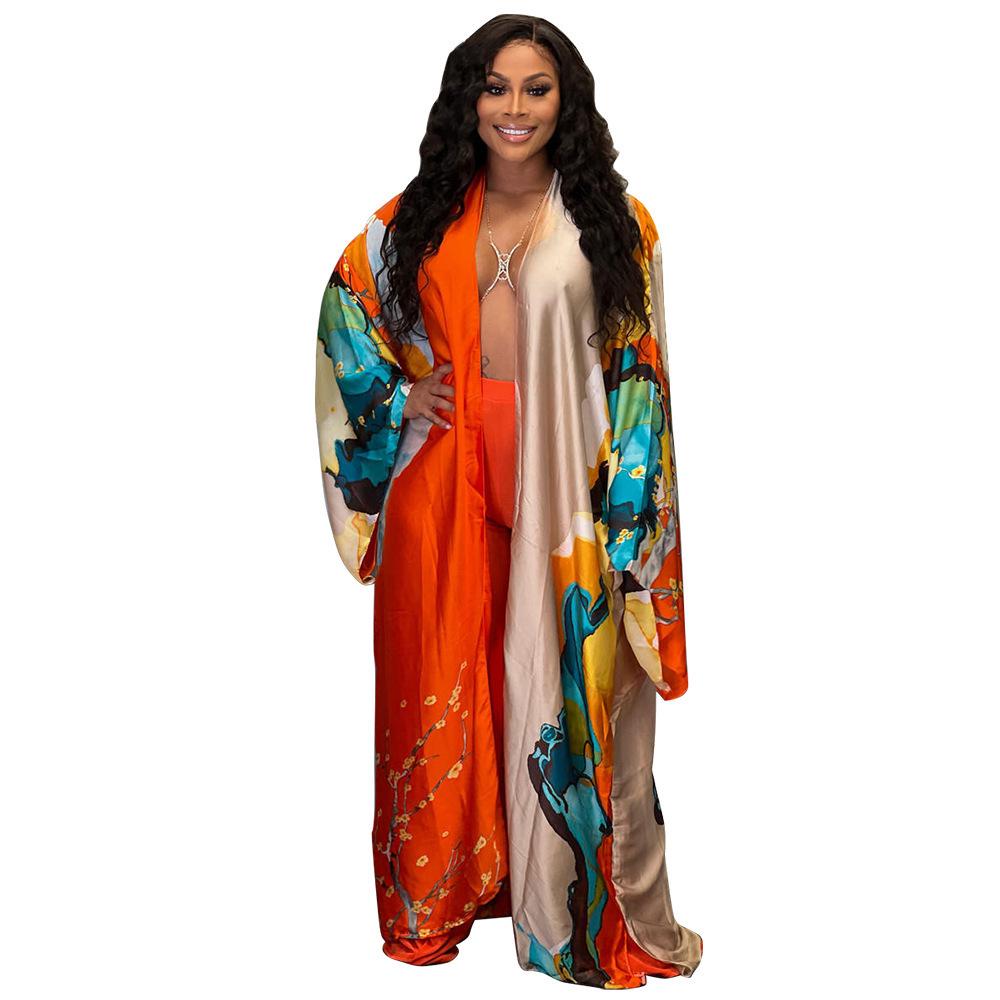 New Women's Multi-Color One Size Cover-Up with Modern Print