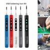 Adjustable Temperature USB Soldering Iron Speed Heating Welding Tool Kit Pen  Household Use