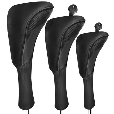 FINGER TEN Golf Kulübü Başlık Kılıfları Ahşaplar Driver Fairway Hibrit Değer Paketi Uzun Başlık Kılıfları Değiştirilebilir Aksesuarlar Üstün Kulüp Koruması 3/5