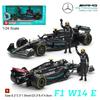 Burago 1:24 2023 F1 Mercedes-AMG W14+Gewinnpuppe 44# Hamilton 63# Russell Lack Formel 1 Legierung Super Spielzeugauto Modell