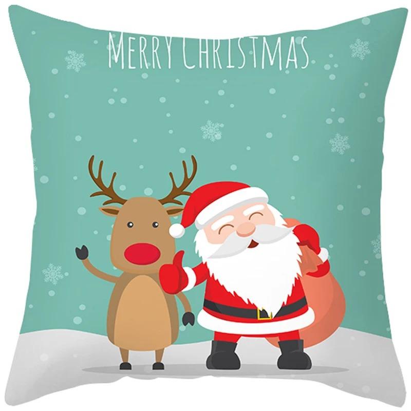 Povlaky na polštáře s vánoční tématikou Autodoplňky Kancelář Santa Claus Pohovka do obývacího pokoje Domácí povlaky na polštáře