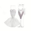 Boxed Wedding Gray Corset With Glasses Love Romantic Wedding Wine Glass Gift Box