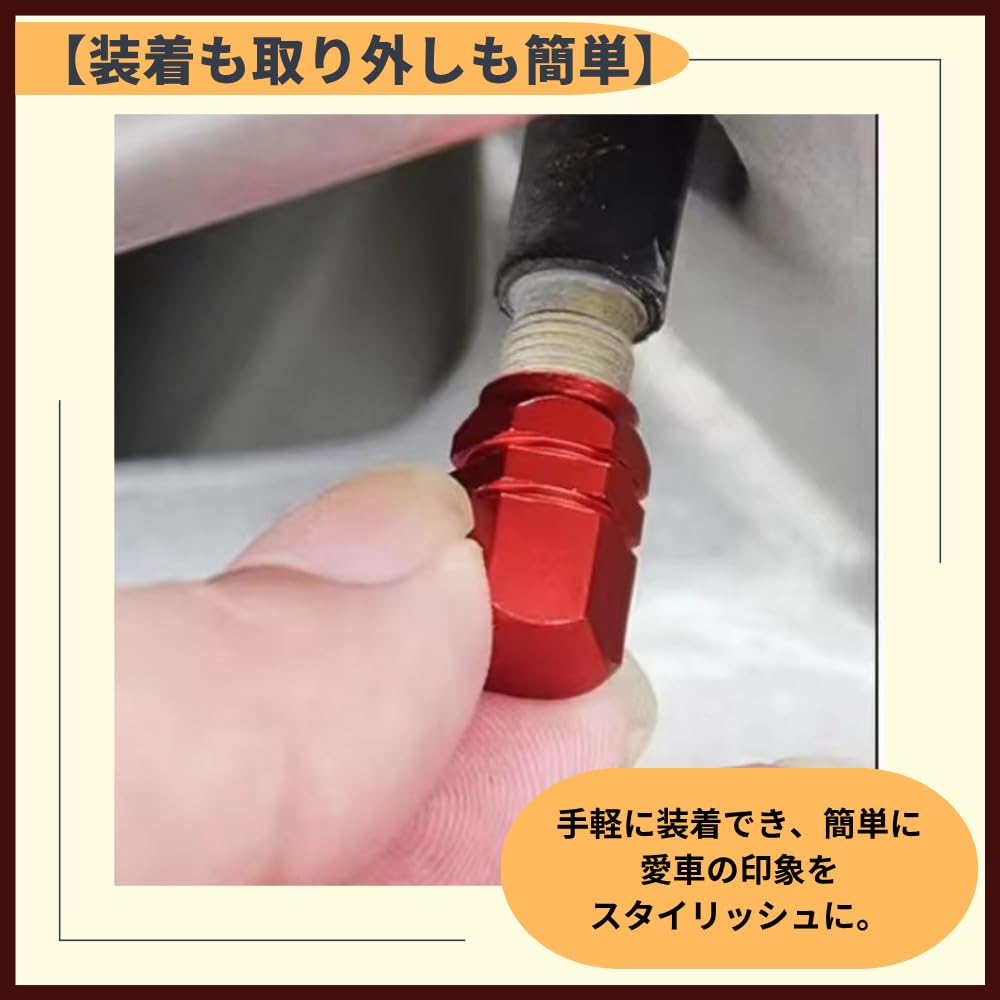 ideamall Valve Caps Tire Air Valve Car Aluminum Alloy Hexagon Set of 4 (Gold)