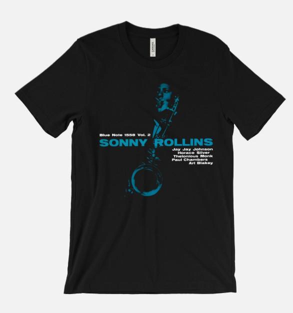 Sonny Rollins T-Shirt - Thelonious Monk - Blue Note -Classic Jazz Musicians