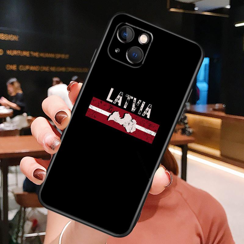 Latvia Flag Phone Case For iPhone 13 12 11 14 15 16 Pro Max Plus X XR XS Bumper Cover Coque