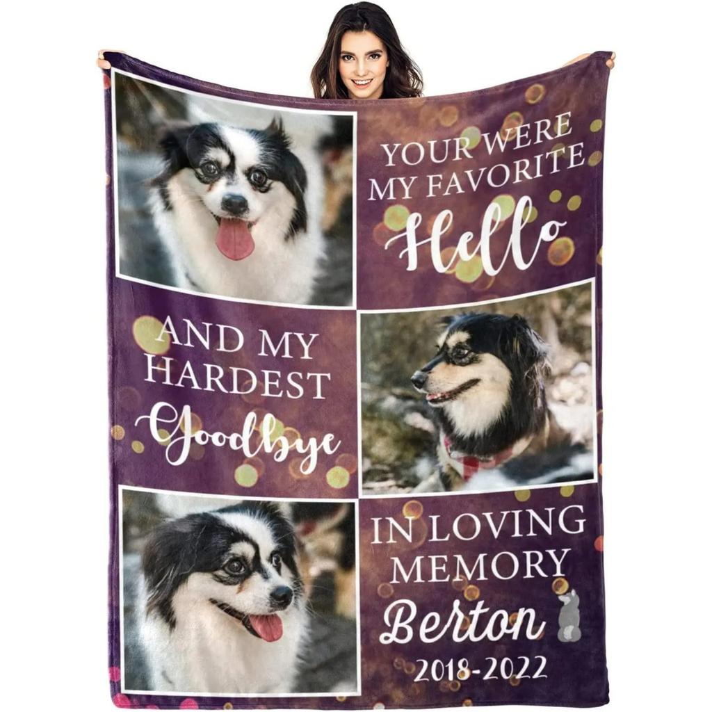 Personalized With Photo Blankets Collage Text Flannel Blankets Family Couple Friends Gifts