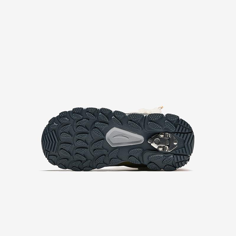 Anta Kids Trendy Fashion Thickened Warm High-Top Boots Kids boots Chalk-White Jungle-Green Black A12449942-2