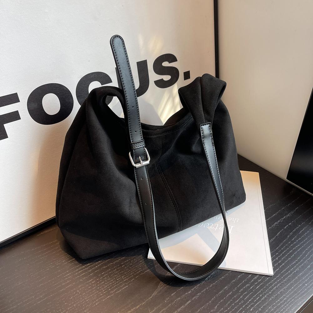 Vintage Pillow Design Suede Shoulder Bag Boston Fashion Shopper Totes For Women Casual Large Capacity Shoulder Crossbody Bags