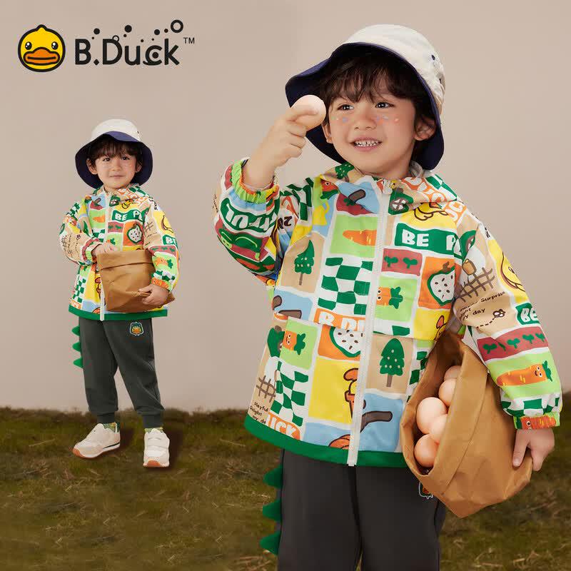 B.Duck Little Yellow Duck Boys  Hooded Windbreaker Jacket 90 зелёный