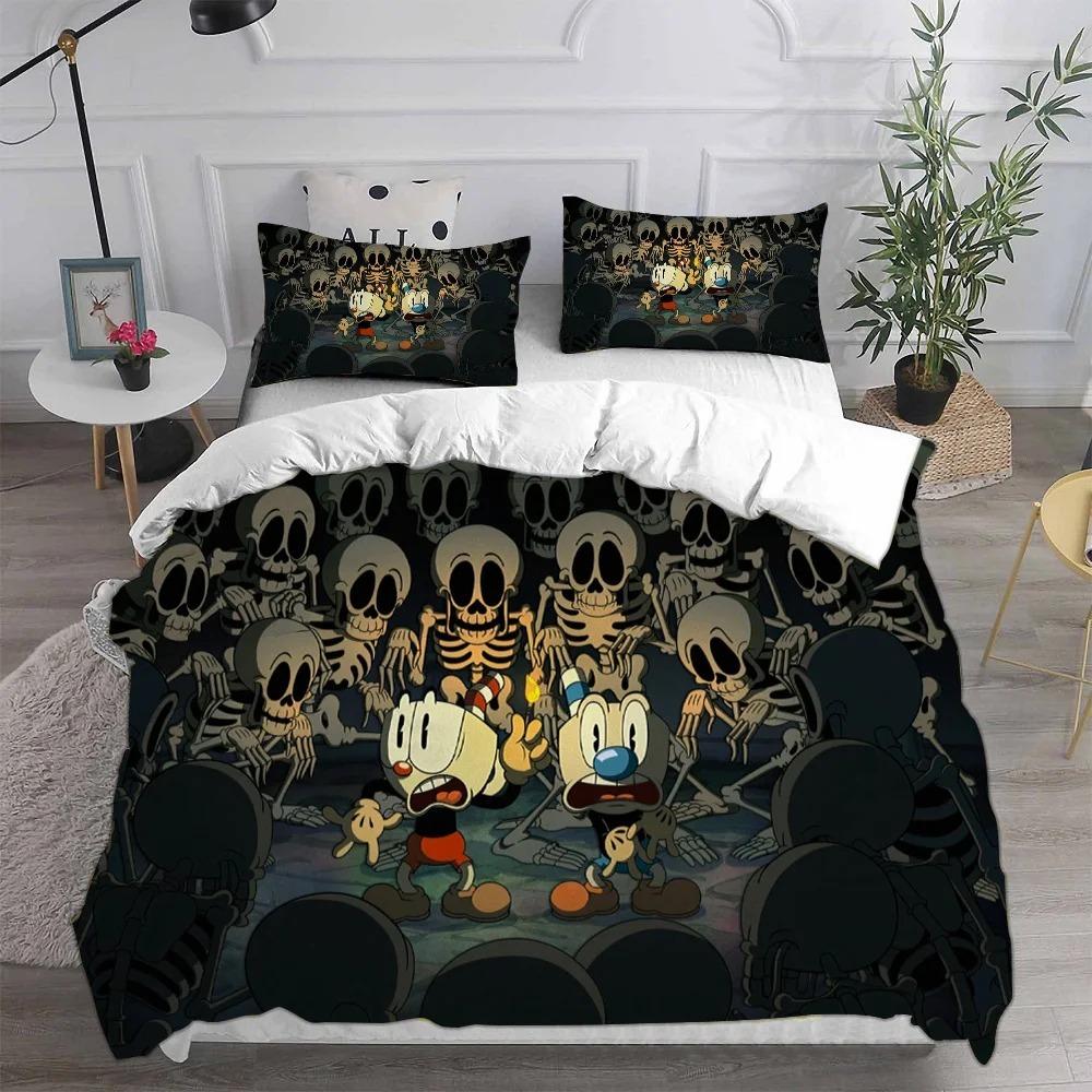 Game Cartoon Cuphead  Duvet Cover Bedding BoyGirl Bedroom Decoration Children-Gift Single Double Large Size Duvet Cover