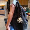 Creative Cartoon Leather Panda Keychain Girl Exquisite Bag Pendant Cute Dog Lion Keychain Car Key Chains for Women