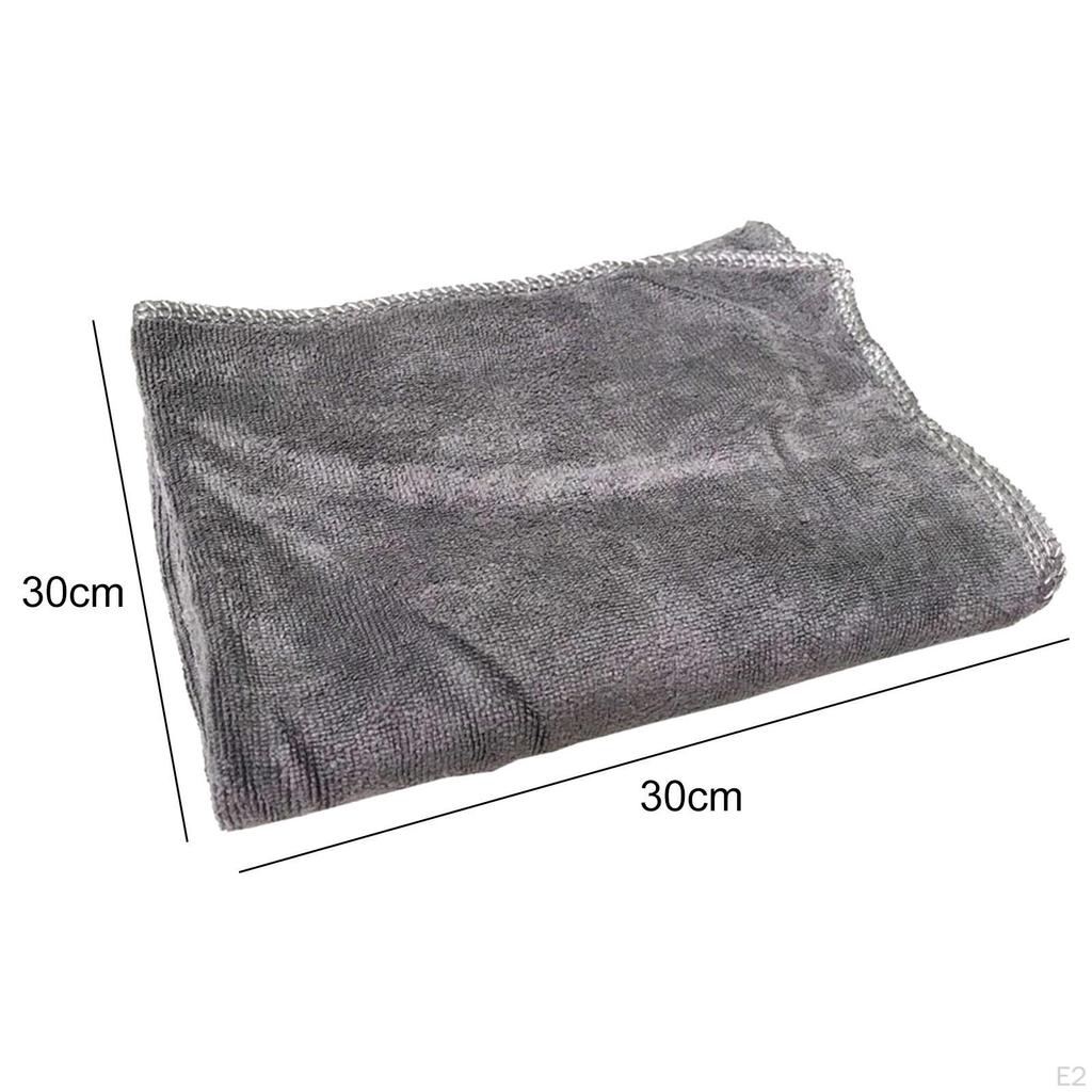 Wash Microfiber Towel Drying Absorbent Cleaning Cloth 30cmx30cm Gray