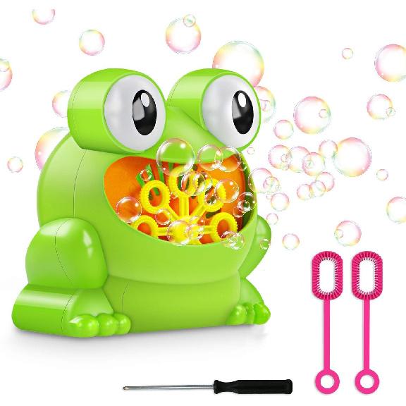 

Автоматическая машина для выдувания пузырей, игрушки для мальчиков и девочек, машина для выдувания пузырей в виде лягушки, делает более 500 пузырей в минуту для Рождества, дня рождения, свадьбы, в помещении