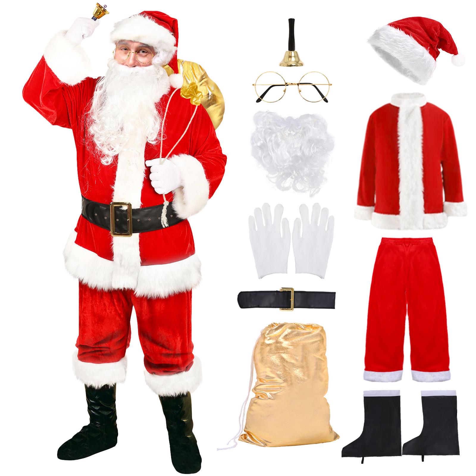 Santa Grinch Christmas Cosplay Costume XL
