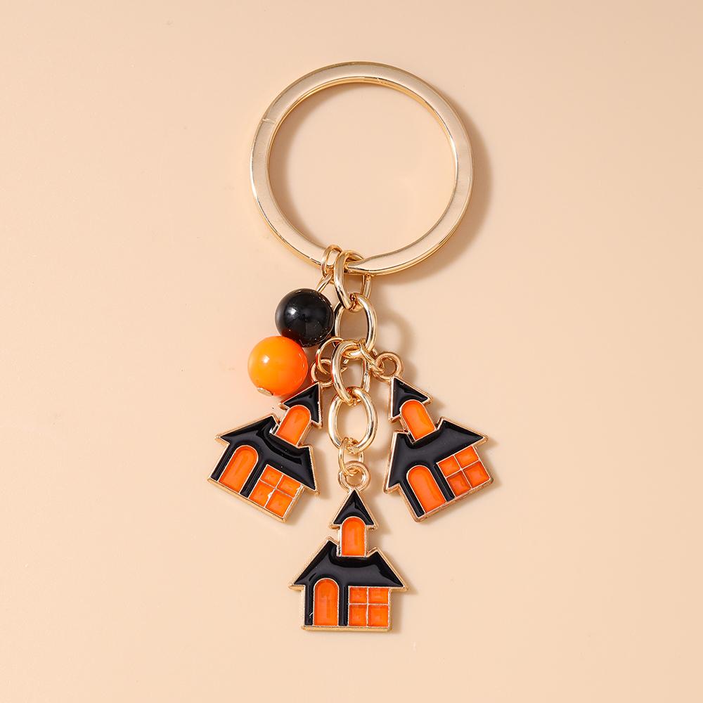 New Enamel Halloween Keychain Ghost Bat Key Ring Pendants for Women Girls Handbag Decor DIY Keychain Halloween Gift