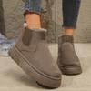 Fashion 2024 Women Trend Outdoor Slip On Winter Round Toe Shoes Comfortable Warm Water Proof Short Barrel Snow Boots Shoes for Women
