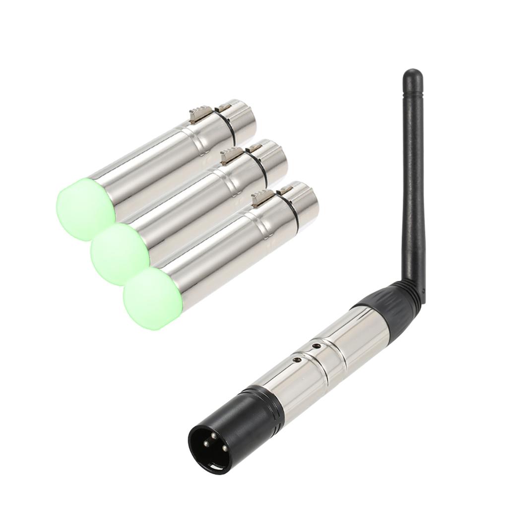 DMX512 4PCS sada vysílače a přijímače Přenosný 2,4G ISM bezdrátový pro party DJ Show Club Disco KTV