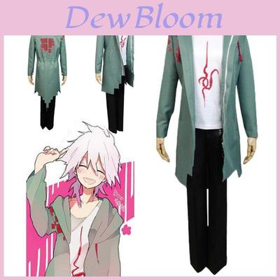 Komaeda Nagito Hochwertiges Cosplay Kostüm Mantel Jacke T-Shirt Hose Perücken Set