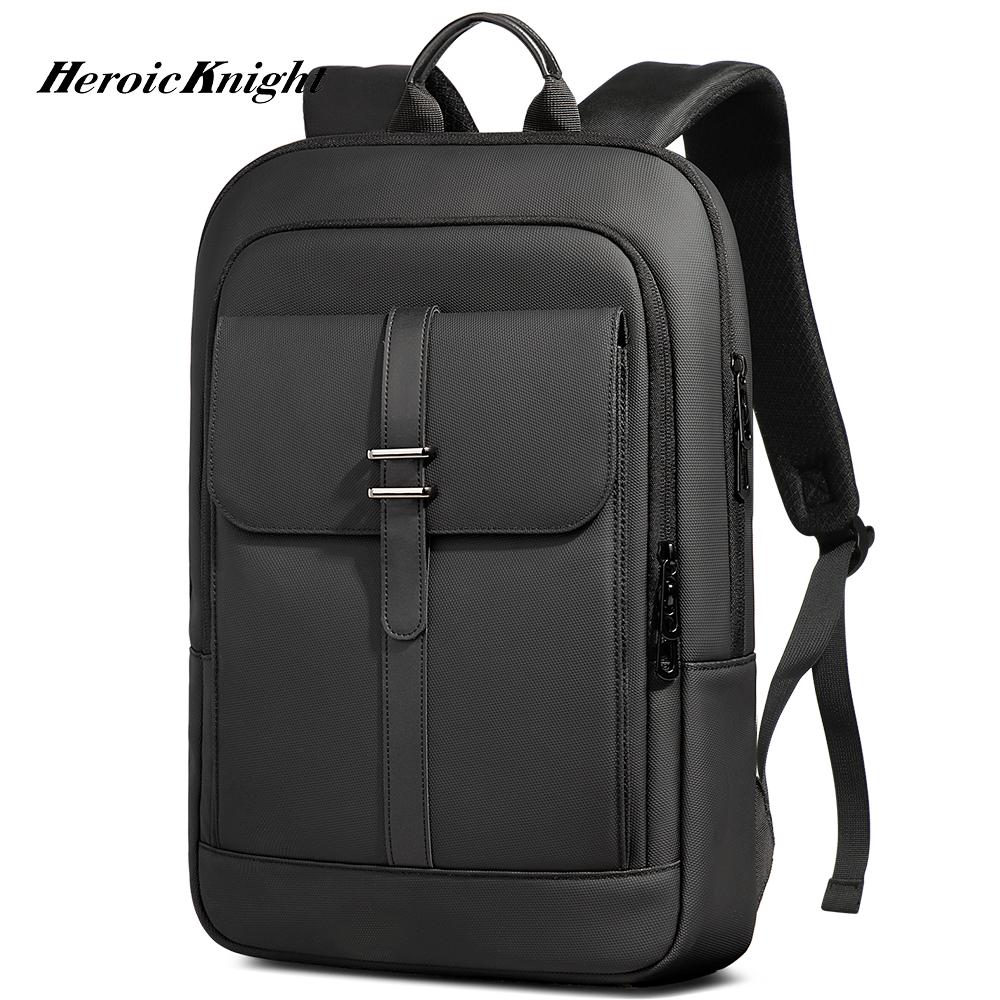Heroic Knight Slim Business Backpack For Men 15.6 Inch Laptop Bags Waterproof Fashion Backpack Multifunction Anti-Theft School Bag For Travel & Work