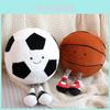 Hochwertiger Stoff Fußball und Basketball Plüschtier für Kinder Entzückende Tierpuppe mit PP-Baumwollfüllung