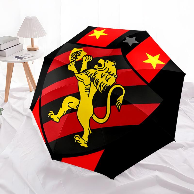 Löwenschild Automatisches Öffnen und Schließen, 8-Rippen-Struktur Tragbarer Regenschirm, Geeignet für Männer und Frauen in allen Jahreszeiten Perfektes Geschenk für Ho