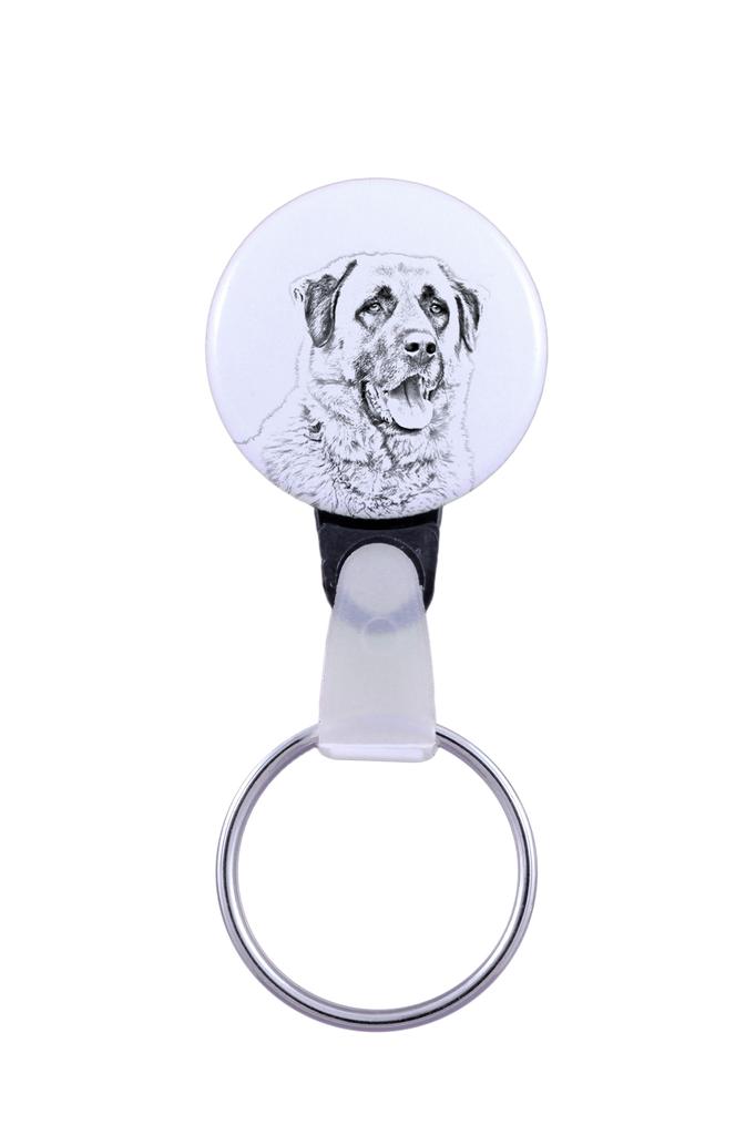 Anatolian Shepherd Dog, Turkish Kangal Dog - keychain with a dog portrait, pendant with the brand's own Art-Dog graphics