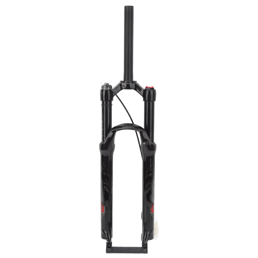Black Bike Front Fork 27.5inch Straight Steerer Remote Lockout Aluminium Alloy Shock Absorber