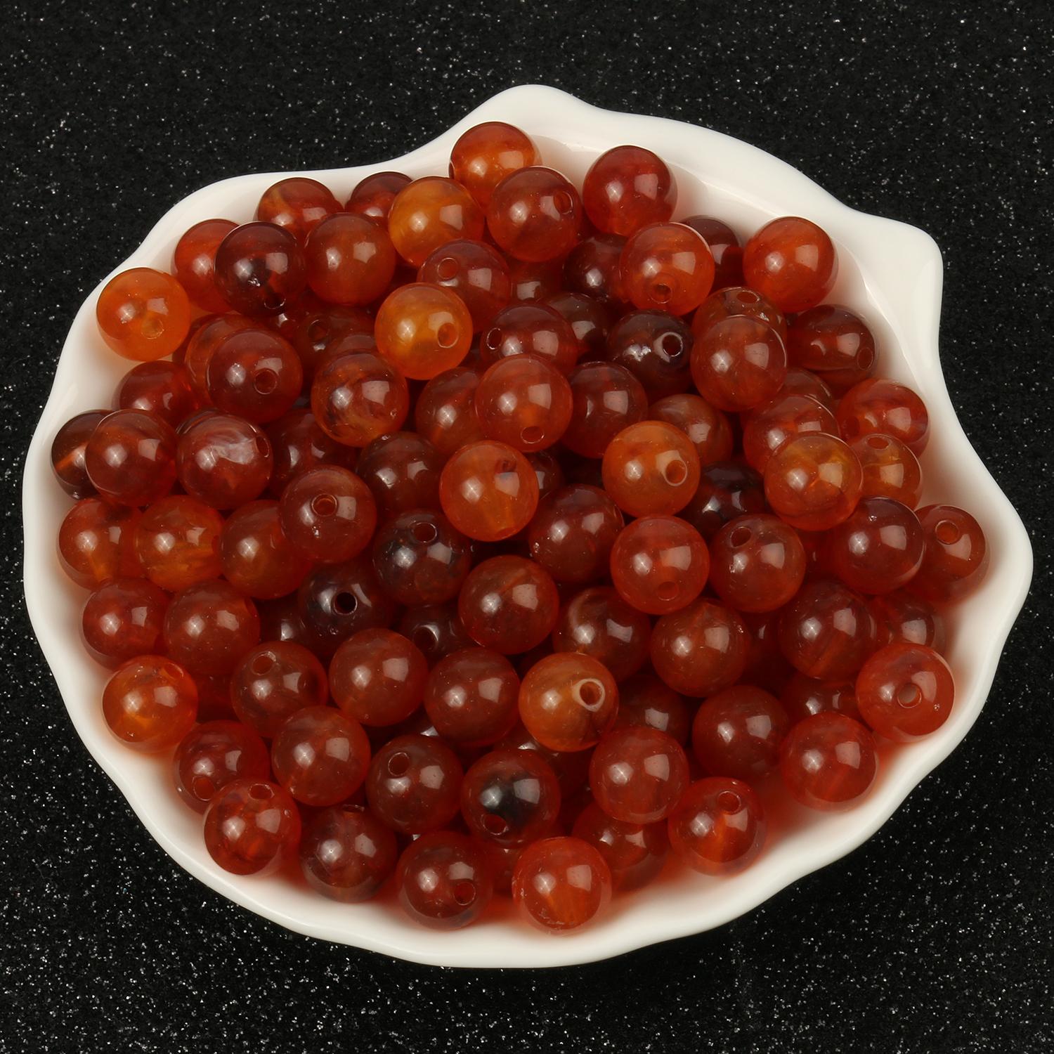 

6 8 10 мм імітація натурального каменю круглі акрилові намистини ефект хмари намистини для виготовлення ювелірних виробів браслет намисто аксесуари своїми руками 8mm about 100pcs