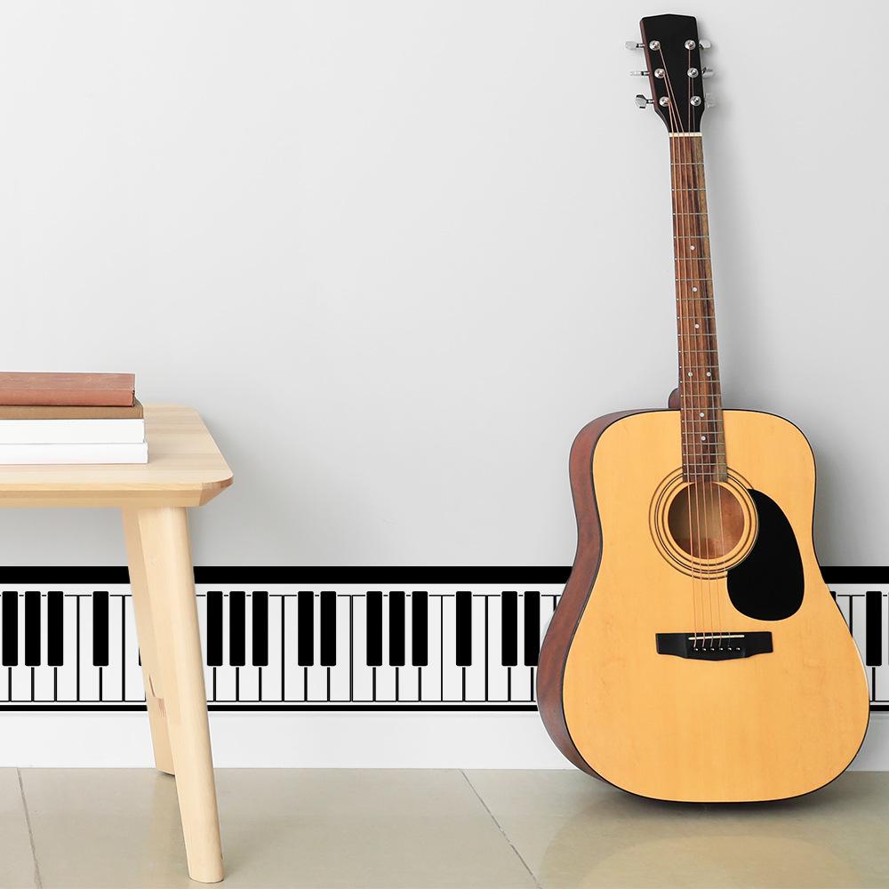 Creative Piano Keys Waistlines Skirting Boards Bedroom Living Room Entrance Hall Home Wall Decoration Wall Stickers