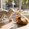 Pet Plush Toy Splicing Style Cat Dog Puzzle Toy Interactive Squeaky Toys Bite-resistant Pet Dogs Teeth Cleaning Chew Toy