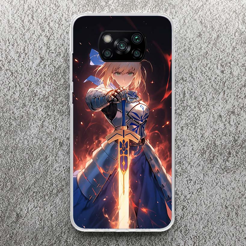 

Fate Zero Stay Night Saber Print Soft Case for Xiaomi Poco X7 X6 X5 X4 X3 Nfc Phone Shell F7 Ultra F6 F5 Pro F4 GT M6 M5S M3 Pat Xiaomi Poco F6 Pro