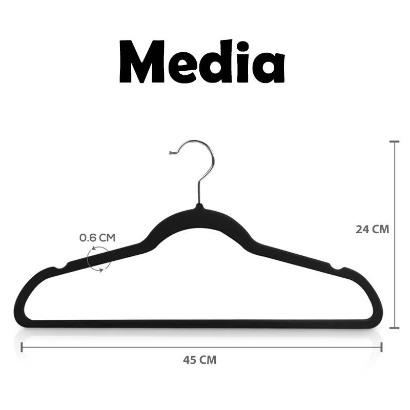 Aicasa Black Velvet Clothes Hangers - Notched Shoulders - Non-slip for Jackets, Shirts, Pants, Coats - 360 Swivel Hook °