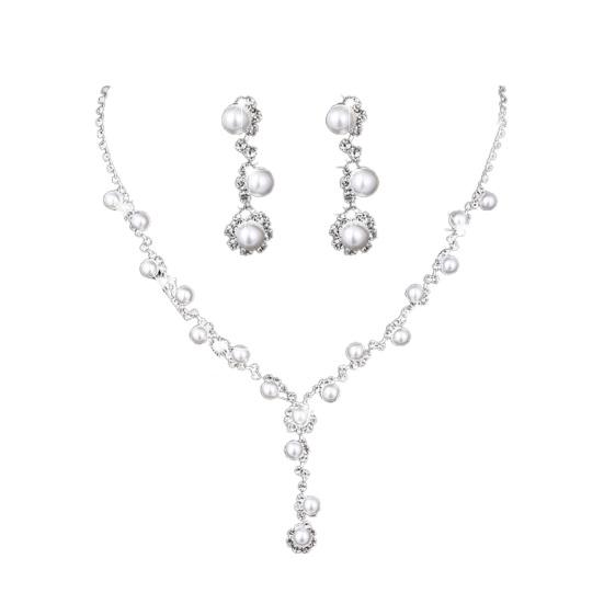 2Pcs/3Pcs Eye-catching Necklace Anti-deform Lightweight Sun Flower Shape Rhinestone Necklace Earrings Bracelet Set for Wedding