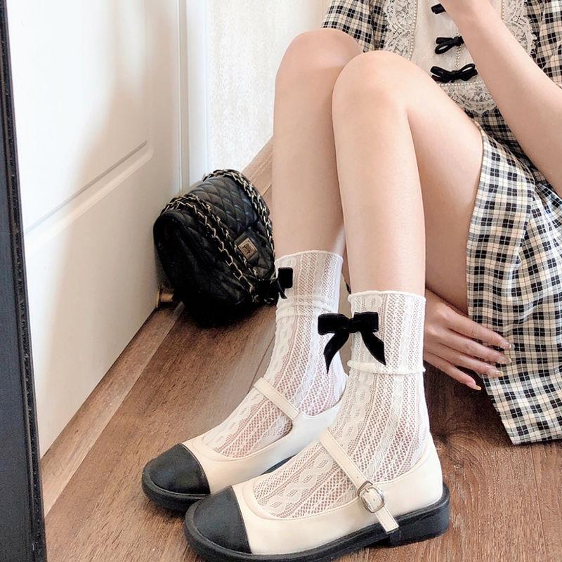 

Летние японские кружевные балетные носки до середины голени: Гольфы Лолита для Мэри Джейн One Size