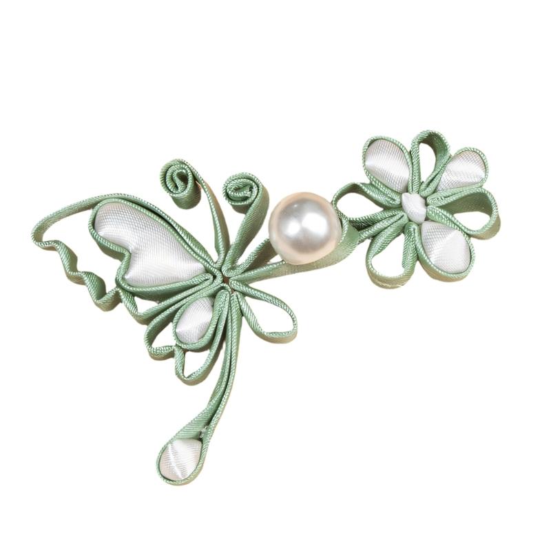 Satins Fabric Butterfly Knot Button Ideal For Wedding Dress And Clothing Embellishment