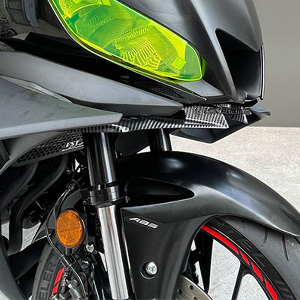 For YAMAHA YZF Front Fairing Winglets Wing Shell Cover Protection Guards Kit YZF-R3 YZF-R25 Motorcycle Wind Wing