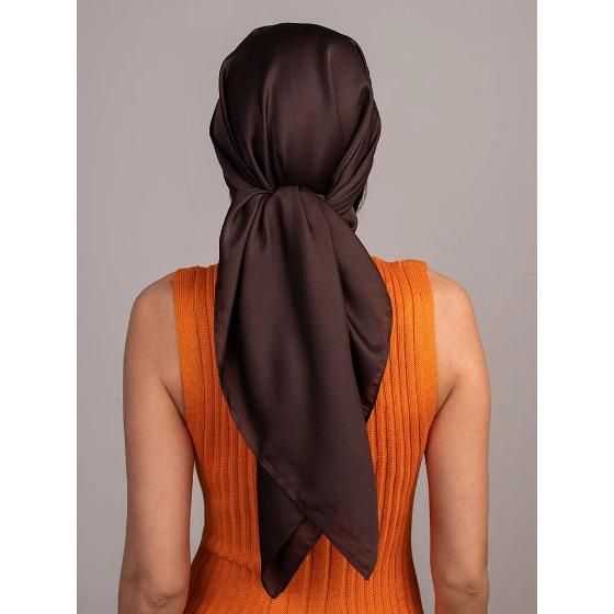 90cm Solid Colors Neckerchief Hijab Scarf For Women Soft Satin Headband Hair Scarves Female Square Shawls Head Scarfs For Ladies