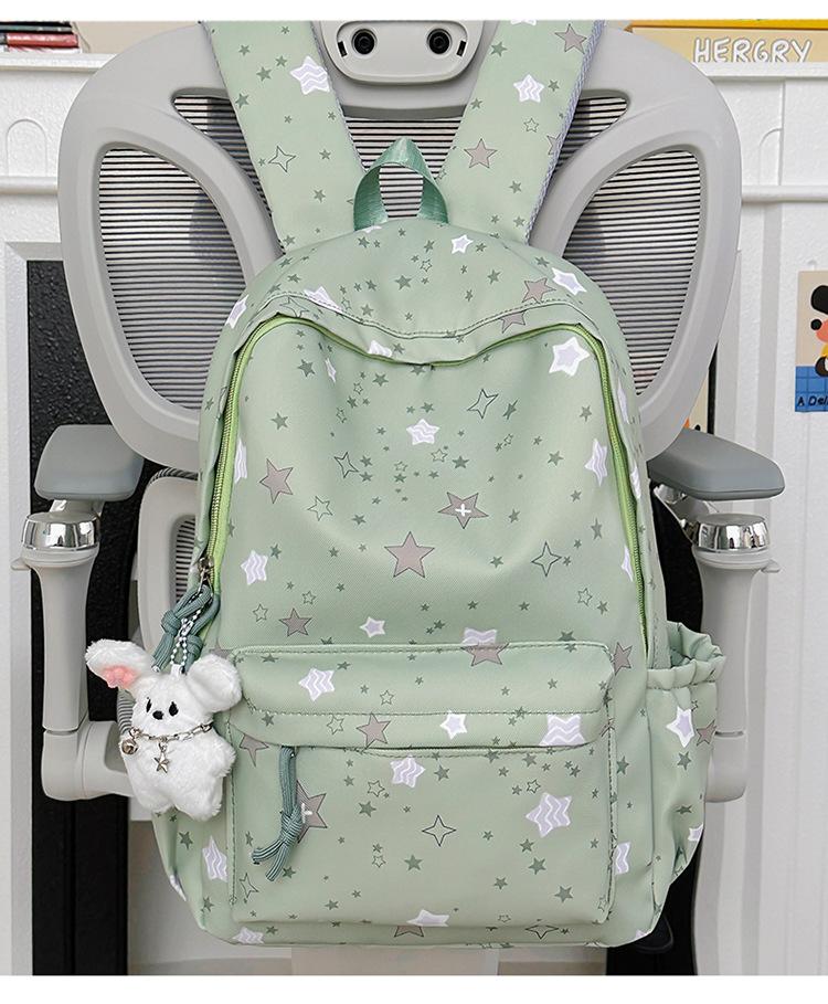 Schoolbag High Value Japanese Middle School Students Ins Schoolbag Star Versatile Backpack Large Capacity Travel Commuter Backpack Female