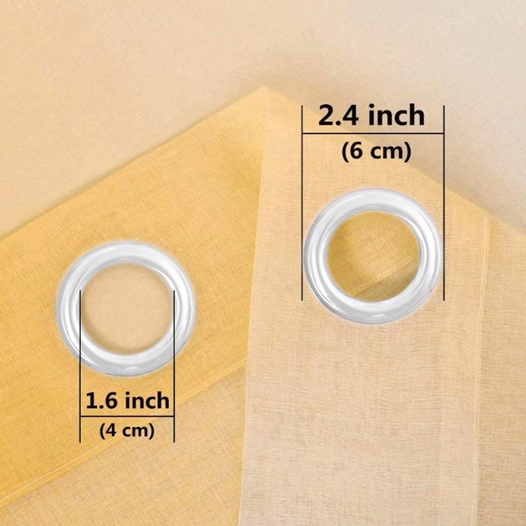 Semi-Sheer Gradient Window Curtain with Faux Grommets and Light Filtering