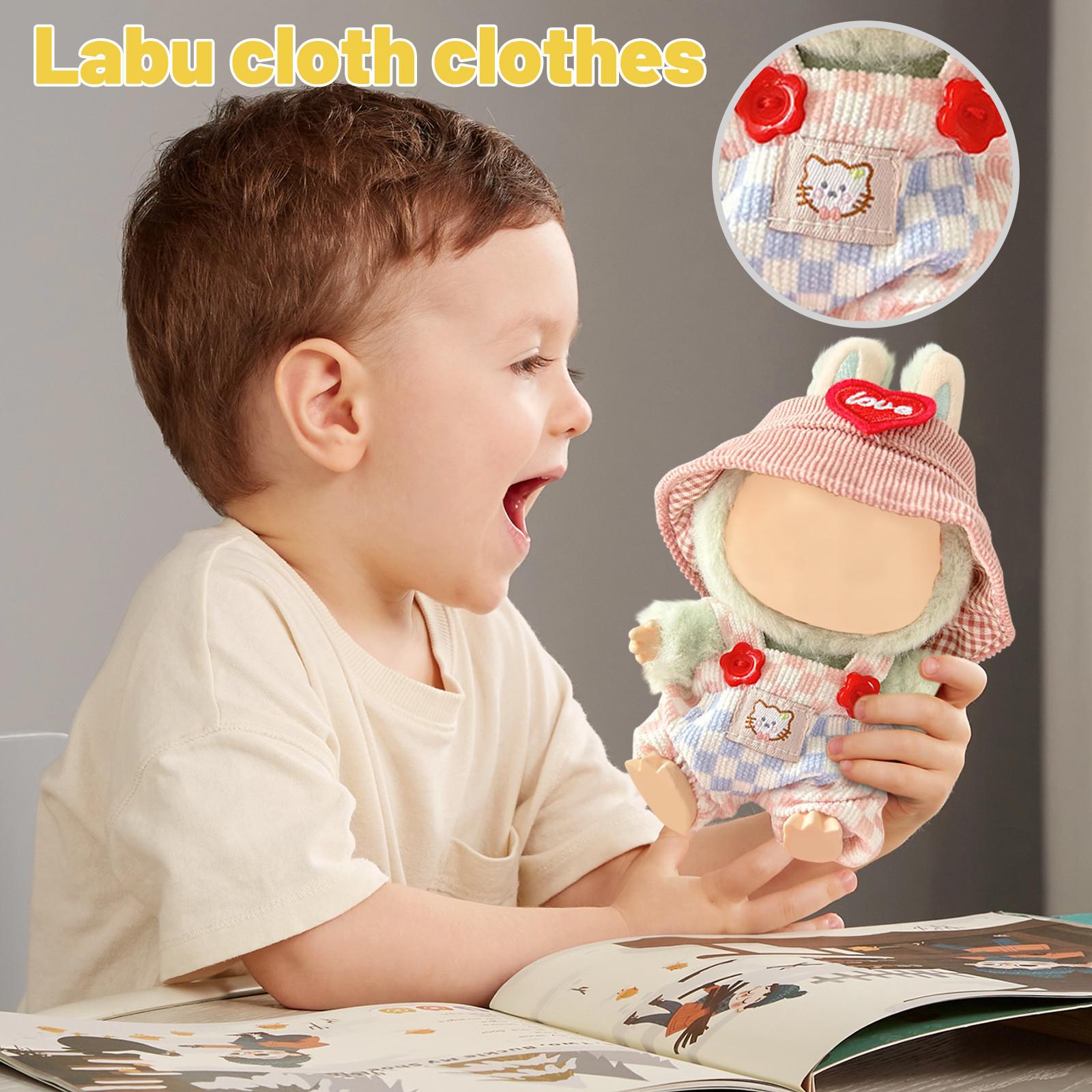 

17 см Кукольная одежда Комбинезоны Детская подвесная одежда Подтяжки Штаны для чулок Замена одежды Трендовый подарок One Size розовый