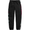Polo FW25 Pantaloni della tuta in pile con pony ricamato e inserti a quadri laterali Donna pantaloni 211868808-001