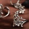 4Pcs Women Vintage Stereo Flower Leaves Midi Finger Knuckle Rings Set Jewelry