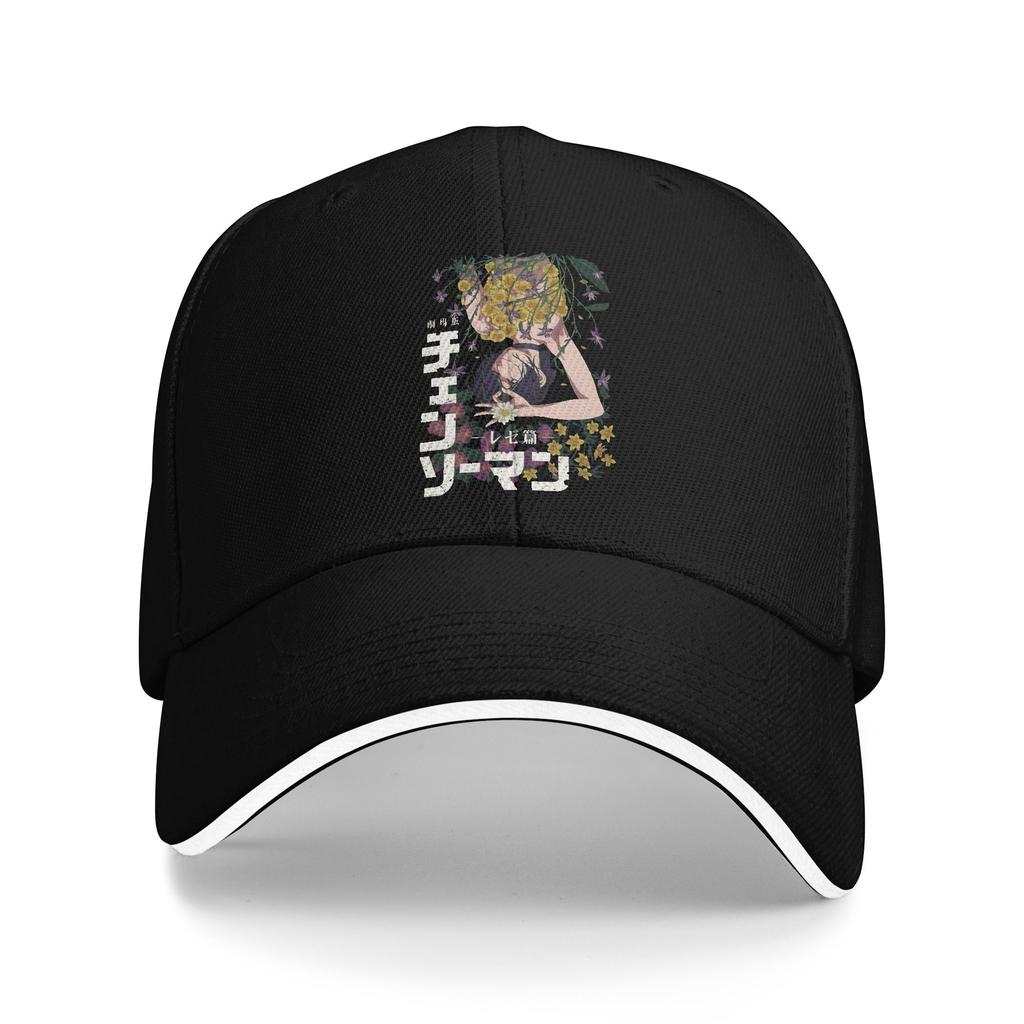 Chainsaw Man Reze Baseball Cap Casual Girl Anime Sandwich Caps Men Women Adjustable Sun Cap Outdoor