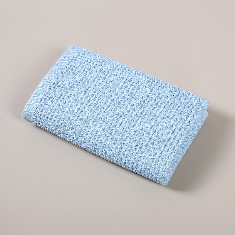 Japanese Style 100% Cotton Waffle Hand Towel - Class A Honeycomb Pattern небесно-голубой