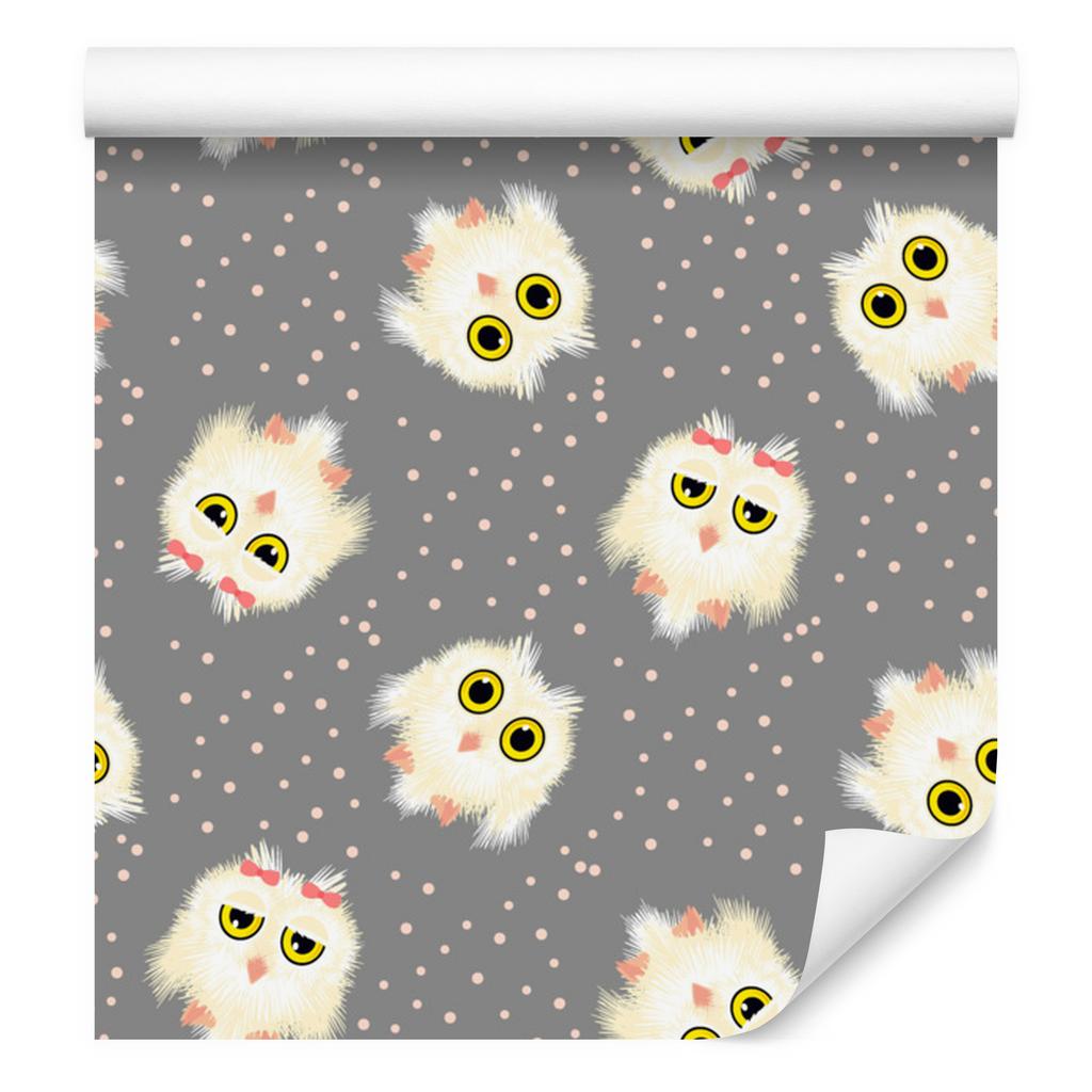 Owls and dots wallpaper for living room and bedroom 50x1000