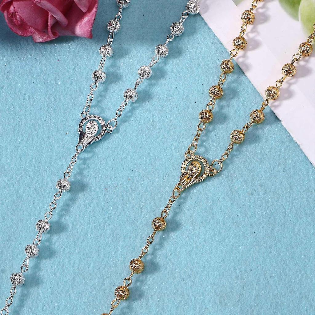 For Cross Necklace Religious Pendant Crucifix Necklace Faith Jewelry 19.68in Cha