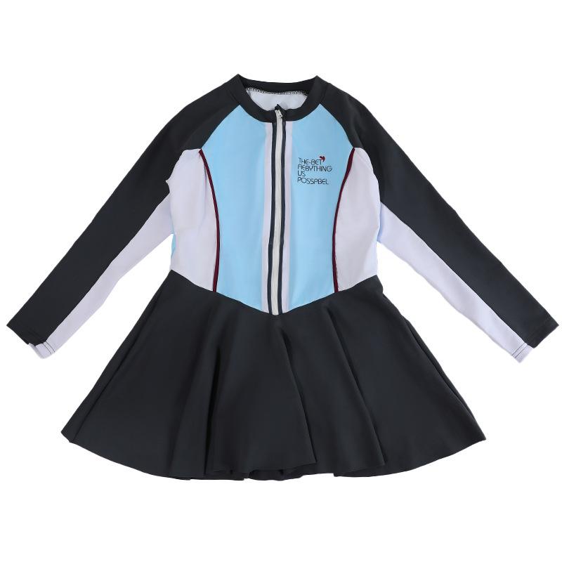 Plavkové šaty s dlouhým rukávem ve větších velikostech - Konzervativní plavky s ochranou proti slunci